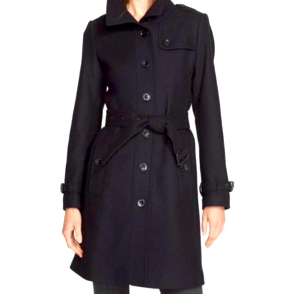 Burberry Brit Black Rushfield Wool Coat